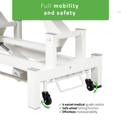 Elektrinis masažo / reabilitacijos stalas Fortis 2 ERGO – Habys, šviesiai pilkas