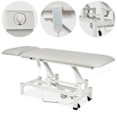 Elektrinis masažo / reabilitacijos stalas Fortis 2 ERGO su rankiniu valdymu – Habys, šviesiai pilkas (k729)