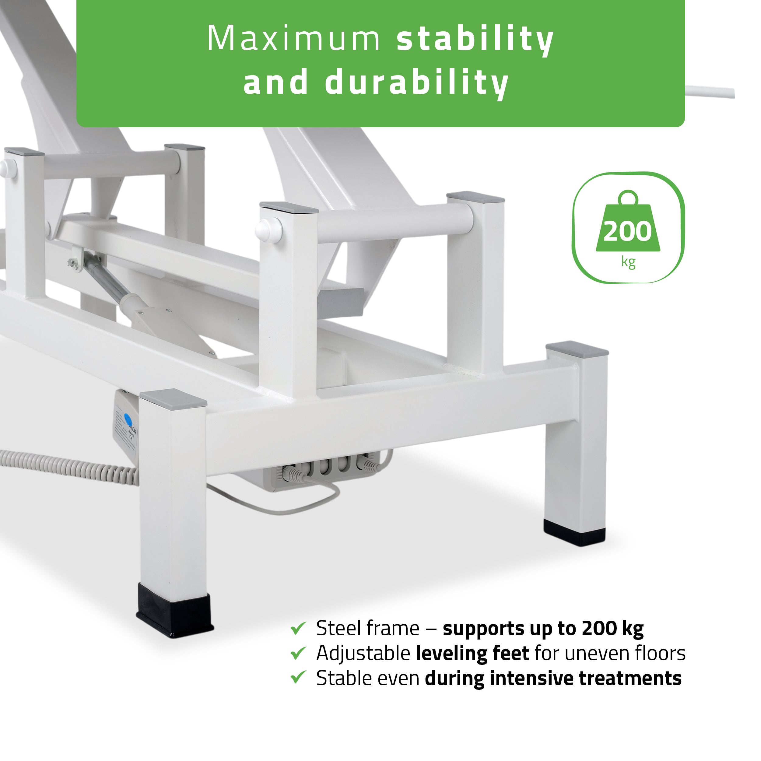 -4-Fortis 2 treatment table, electric adjustment, hand remote control, head cushion, k729 light gray-4