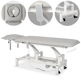 --Fortis 4 ERGO treatment table, electric height adjustment with hand remote control, ERGO cushion, k729 light gray-