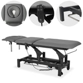 --Fortis 5 ERGO treatment table, electric height adjustment with foot control bar, ERGO cushion, k722 gray-