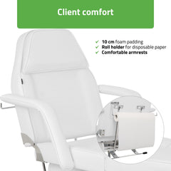 Alora hidraulinis kosmetologinis krėslas Touch Core K301, baltas