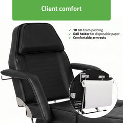 Alora hidraulinis kosmetologinis krėslas Touch Core K315, juodas