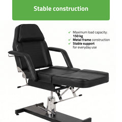Alora hidraulinis kosmetologinis krėslas Touch Core K315, juodas