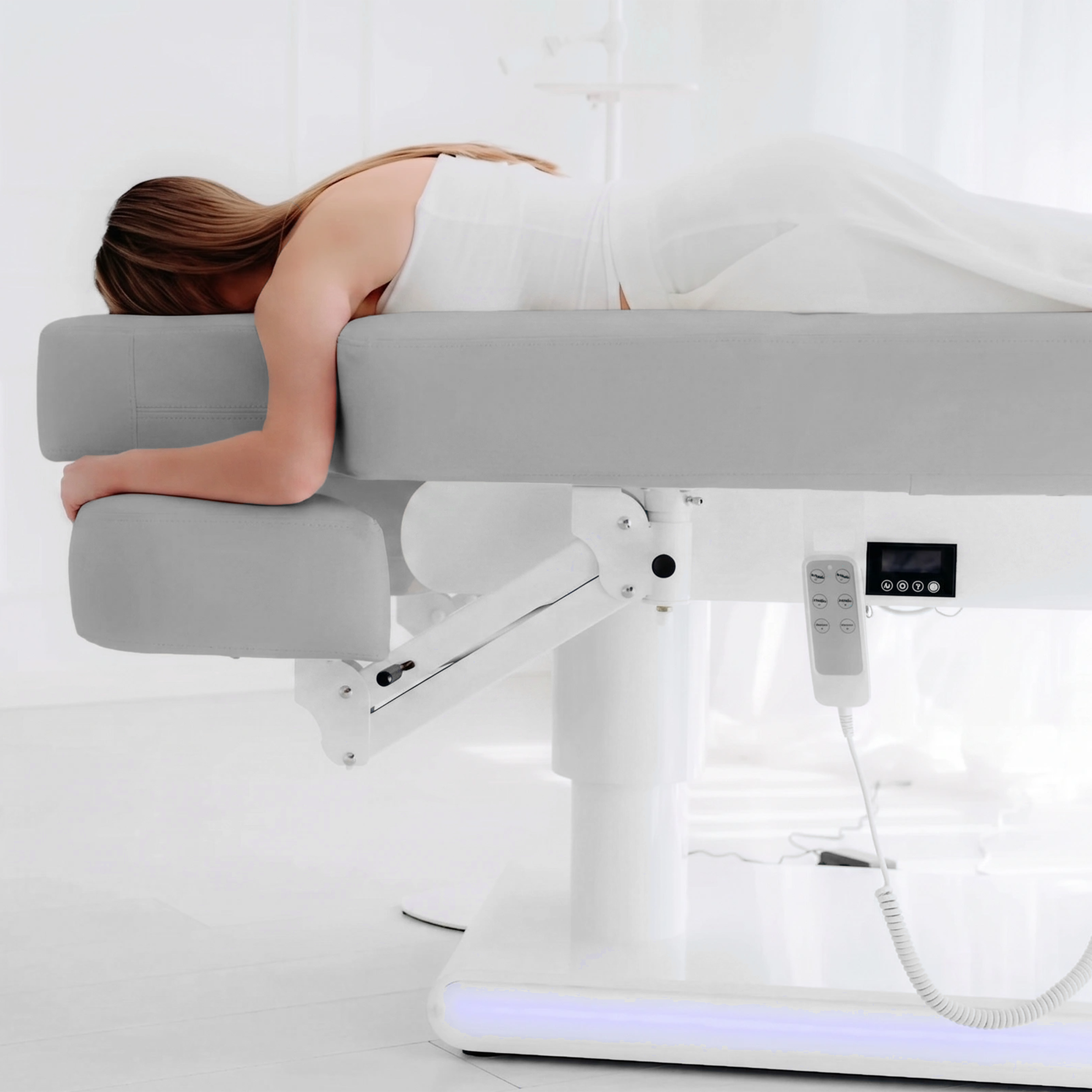 Eterna Grey elektrinis šildomas masažo ir SPA gultas Gentle Flex K922, pilkas