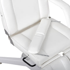 Kosmetologinis hidraulinis gultas - pedikiūro kėdė Habys MAX Bianco, balta