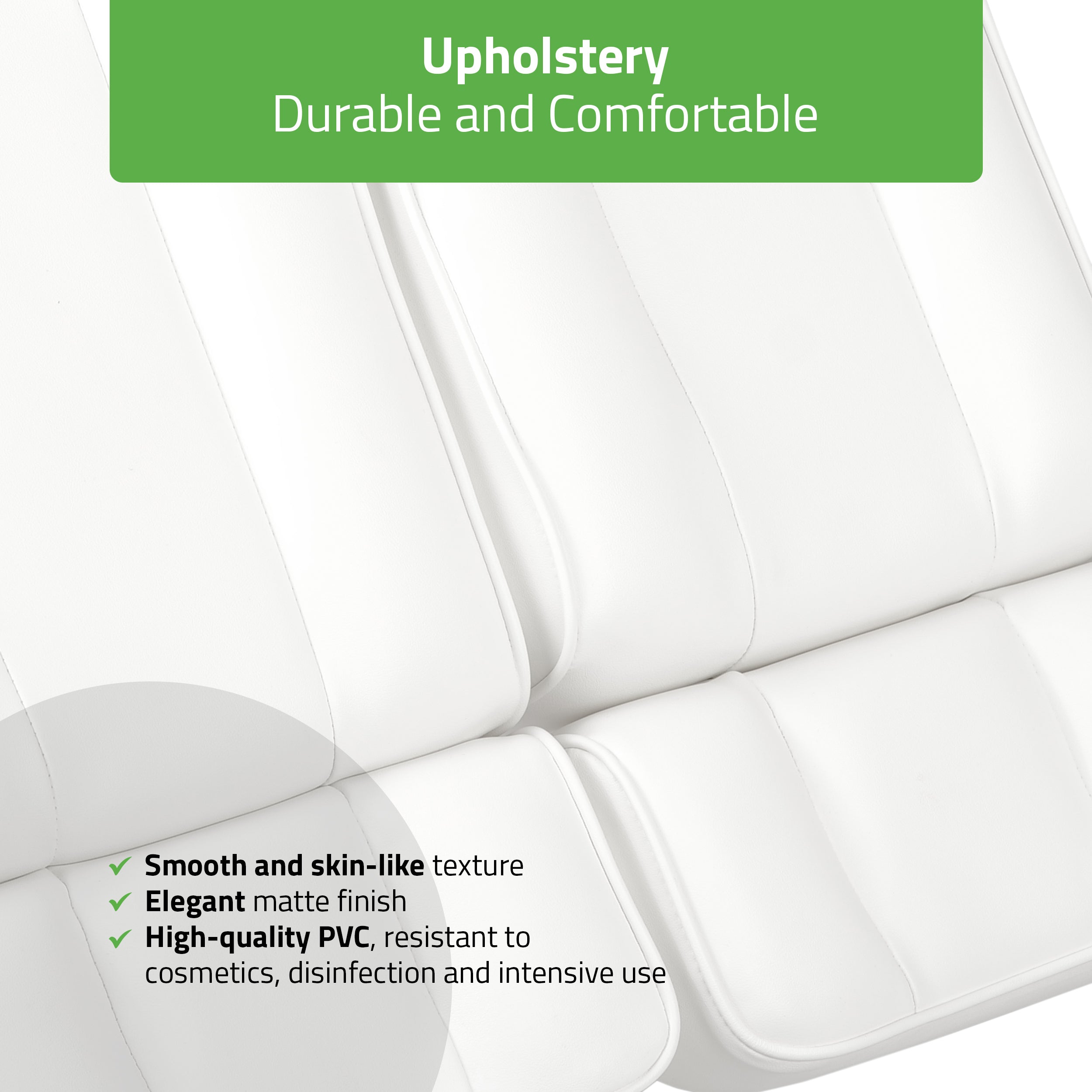 Kosmetologinis hidraulinis gultas - pedikiūro kėdė Habys MAX Bianco, balta