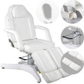 Kosmetologinis hidraulinis gultas - pedikiūro kėdė Habys MAX Bianco, balta
