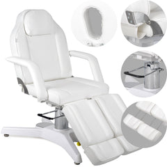 Kosmetologinis hidraulinis gultas - pedikiūro kėdė Habys MAX Bianco, balta