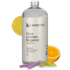 Reya Citrus, Lavender, Bergamot masažo aliejus Habys, 1L