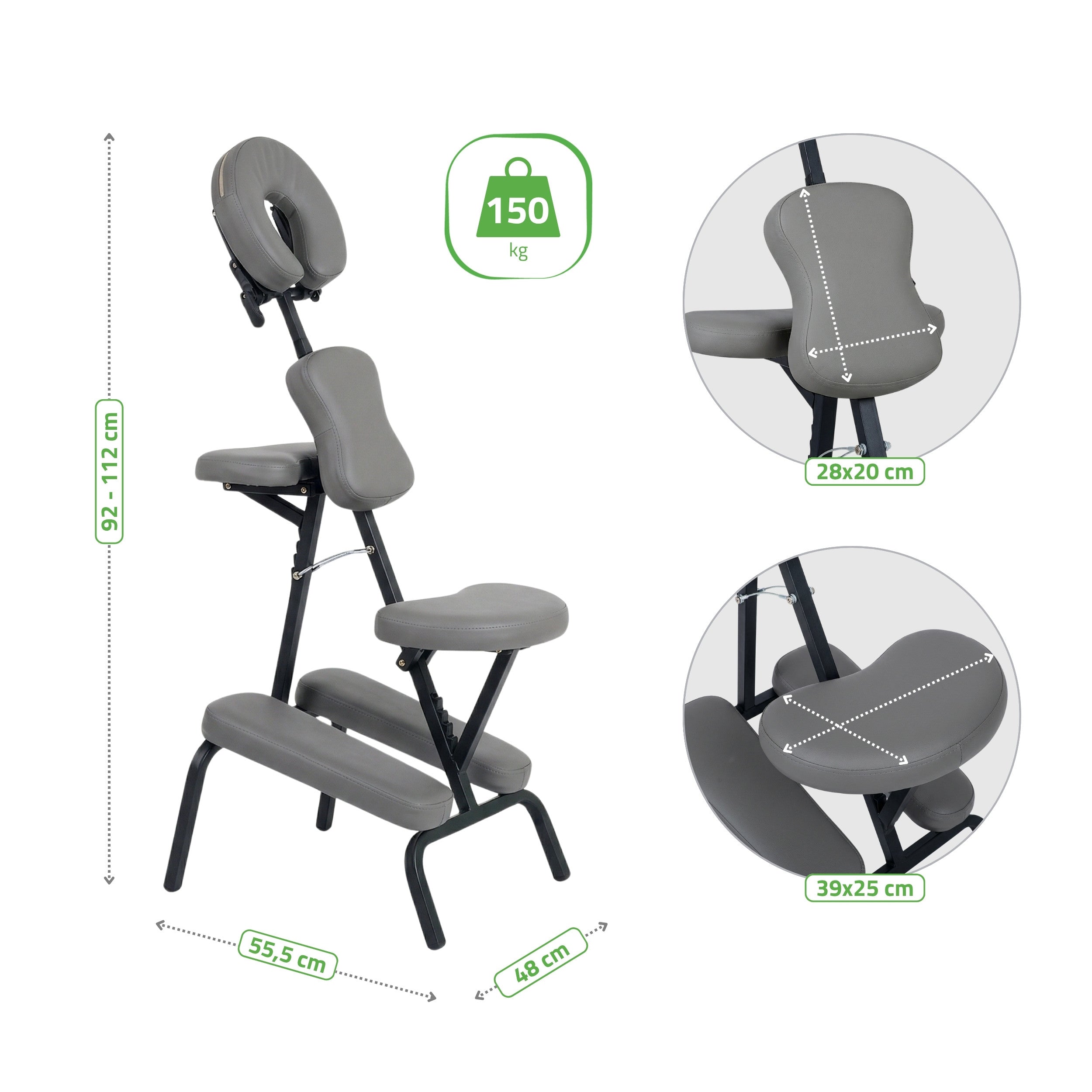 Massage chair Flexo Comfy Base k521 grey