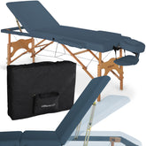 Profesionalus masažo stalas „Aveno Life Eden K102“ – agato mėlynos spalvos | „Matt Touch“ apmušalas