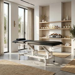 -1-Optima therapy table, electric height adjustment with hand remote – Satin Comfort k715 black-1