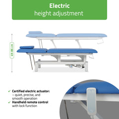 -2-Optima therapy table, electric height adjustment with hand remote – Satin Comfort k723 blue-2