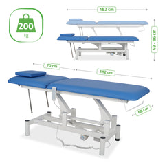 -7-Optima therapy table, electric height adjustment with hand remote – Satin Comfort k723 blue-7