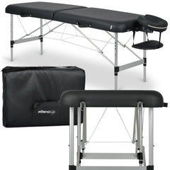 Nešiojama kosmetologinė ir masažo lova „Aveno Life Estetic Dark Comfy Base K515“ – juoda