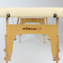 Nešiojamas masažo stalas „Aveno Life Bianca Comfy Base K533“ – smėlio spalvos