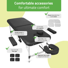 Portable massage table Nadia 70 Comfy Base K515 Black