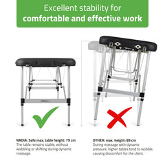 Portable massage table Nadia 70 Comfy Base K515 Black