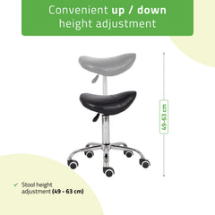 Saddle stool LOFI, Comfy Base k515 quilted black