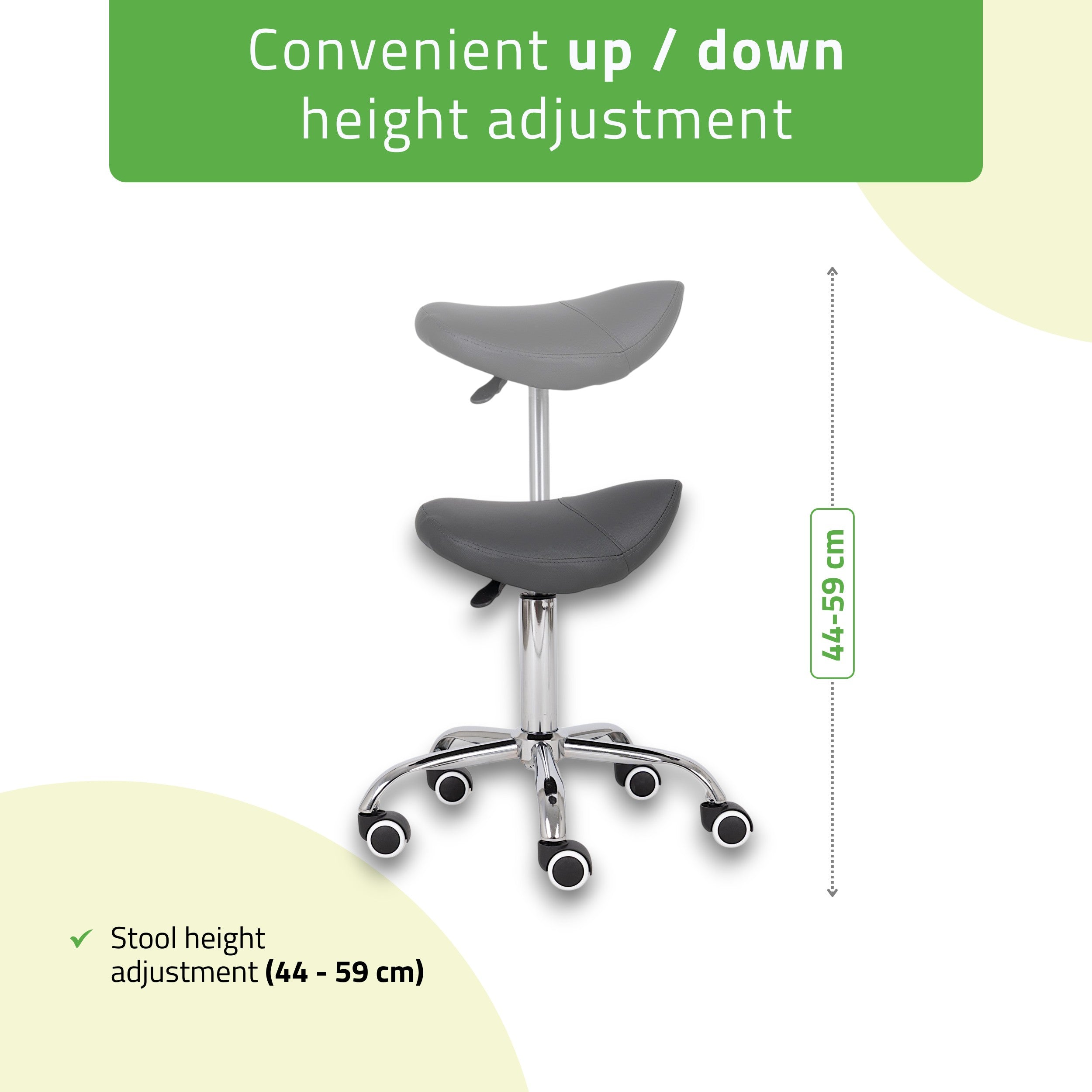 Saddle stool LOFI, Comfy Base k521 grey