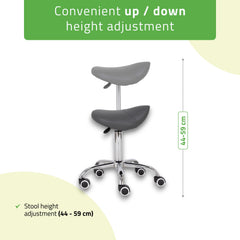 Saddle stool LOFI, Comfy Base k521 grey