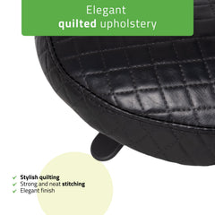 Meistro kėdutė balnas – Habys LUMO Comfy Base K515, juoda (dygsniuota)