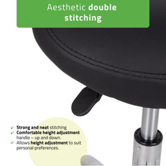 Saddle stool Lila, PVC k515 black