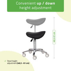 Saddle stool Lila, PVC k515 black