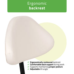 Saddle stool Sola, Comfy Base k501 white