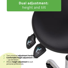 Saddle stool Sola, Comfy Base k515 black