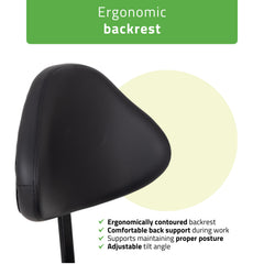 Saddle stool Sola, Comfy Base k515 black