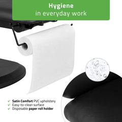 Serenity ERGO 4 elektrinis šildomas masažo stalas Satin Comfort K715, juodas
