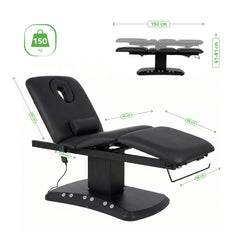 Serenity ERGO 4 elektrinis šildomas masažo stalas Satin Comfort K715, juodas
