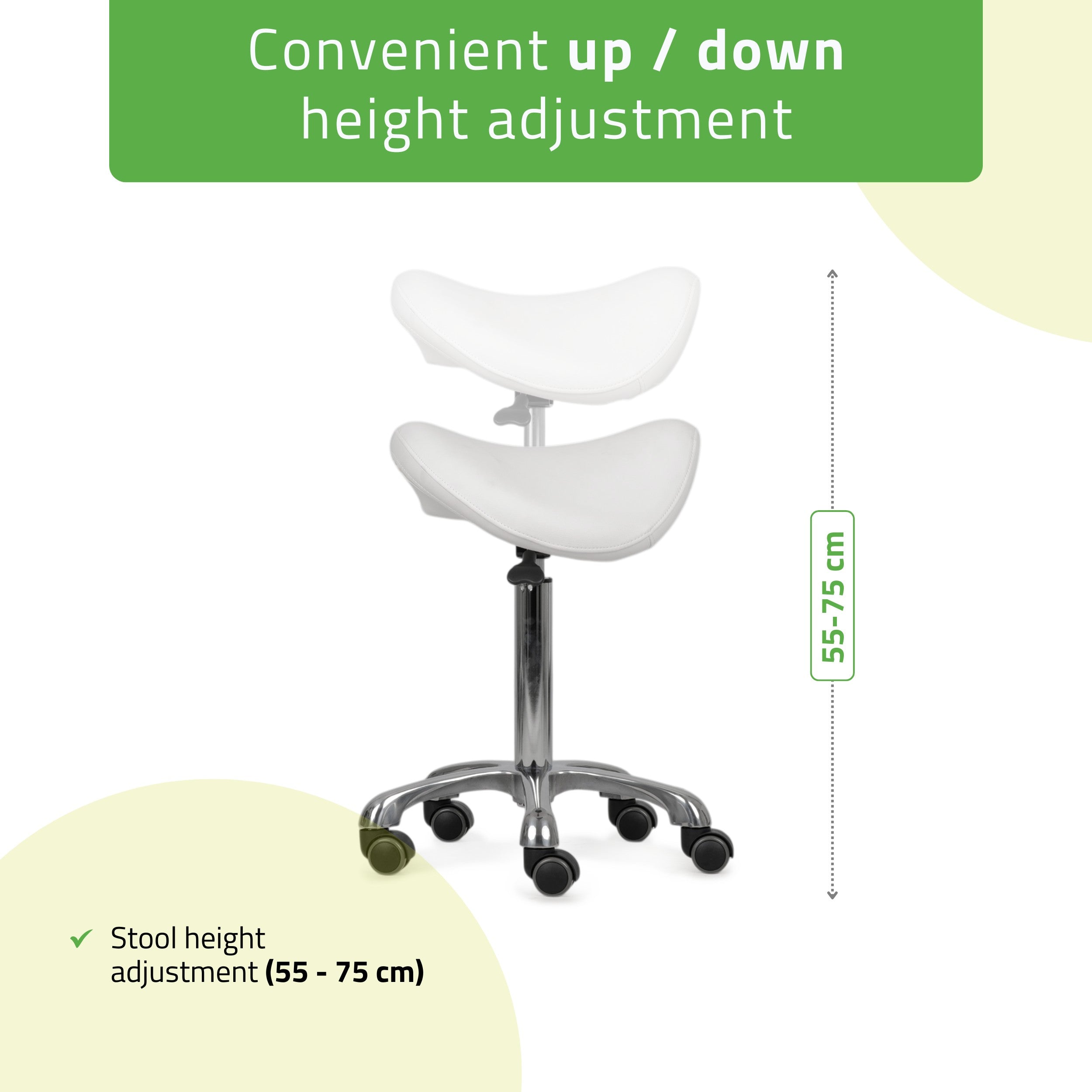 Meistro kėdutė – Habys Alma So Skin K401, balta