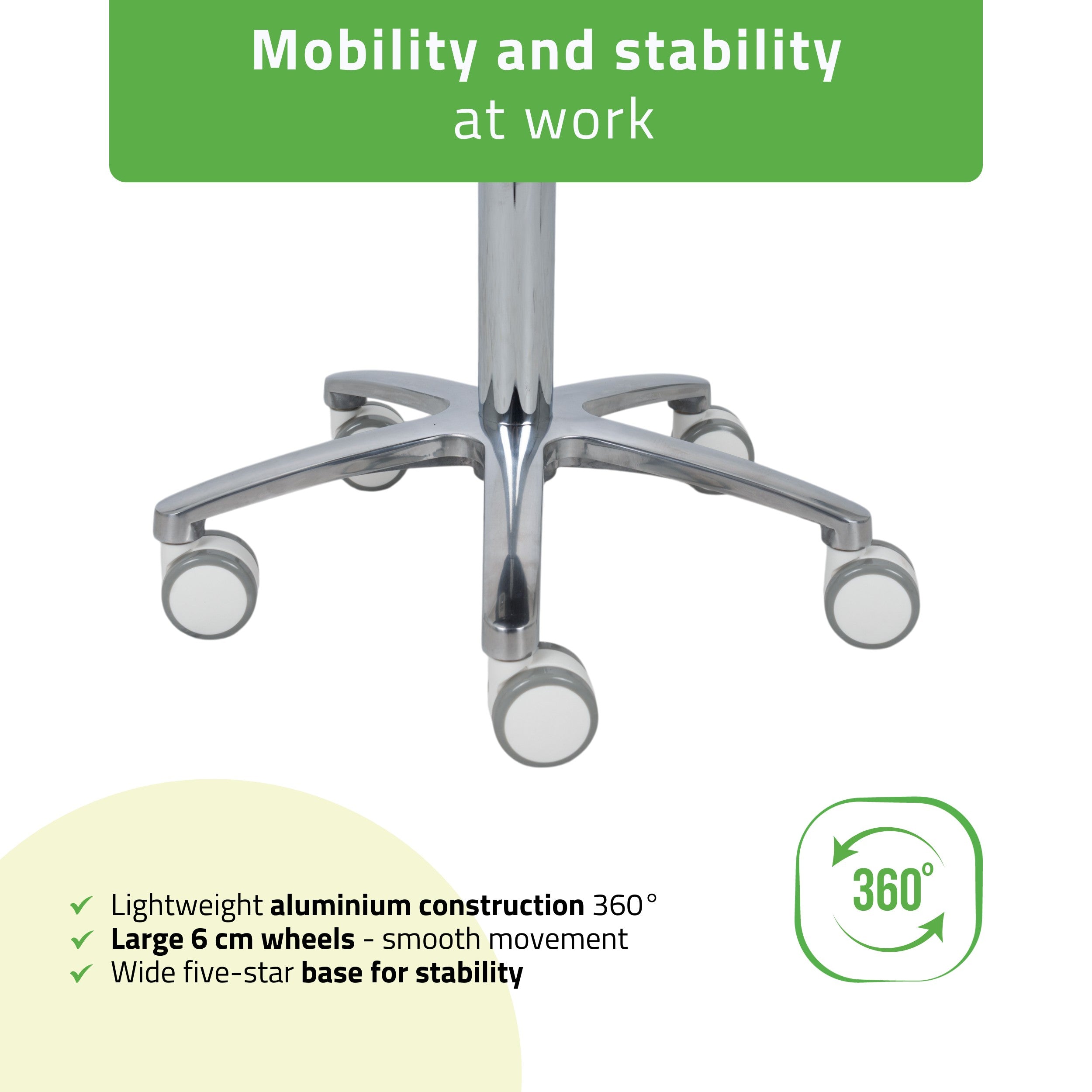 Stool Mobi, Comfy Base k515 black