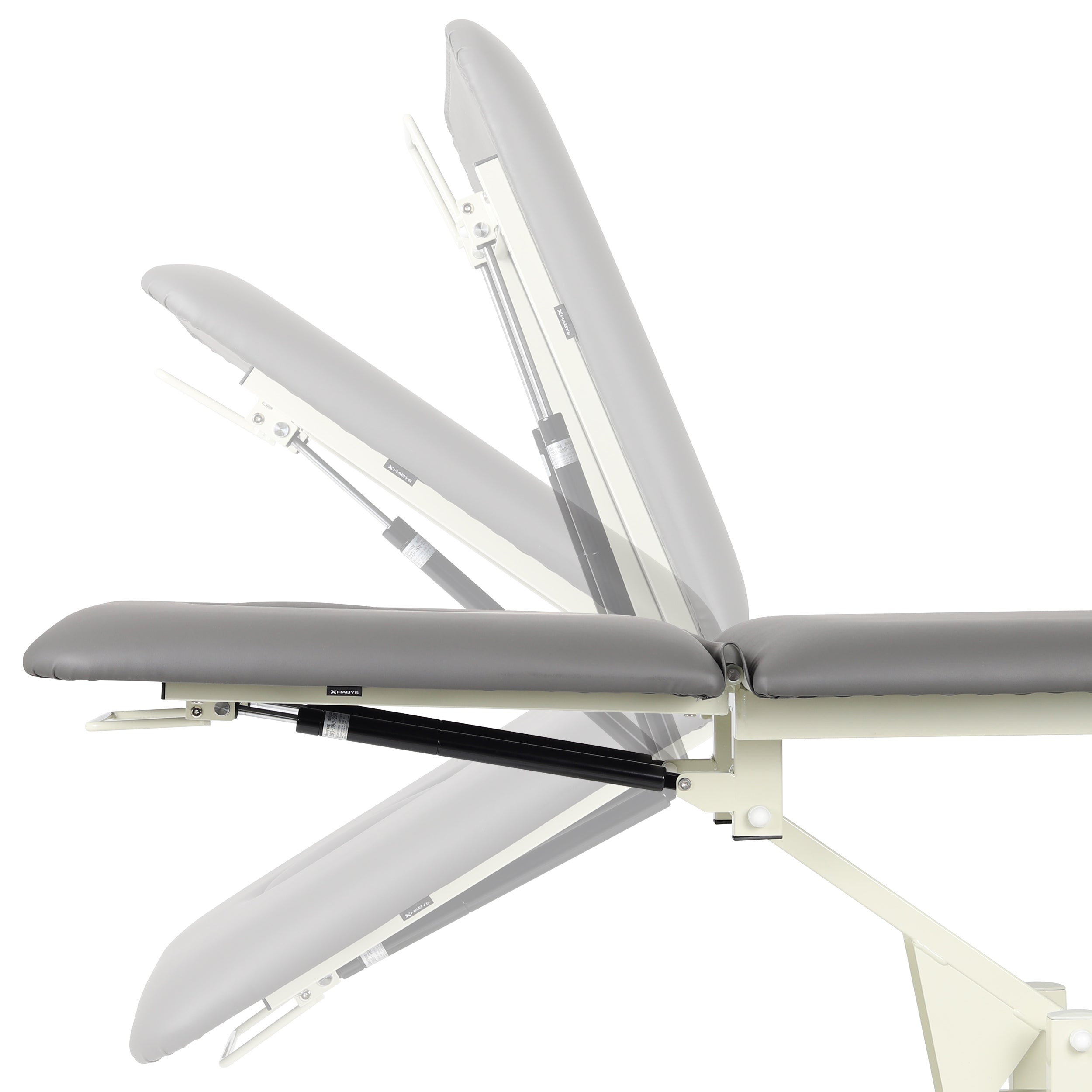 Terapinis stalas Ultima H2 – pilkas, 2 dalių, hidraulinis reguliavimas, su ratukais