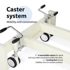 Terapinis stalas Ultima H3 – pilkas, 3 dalių, hidraulinis reguliavimas, su ratukais