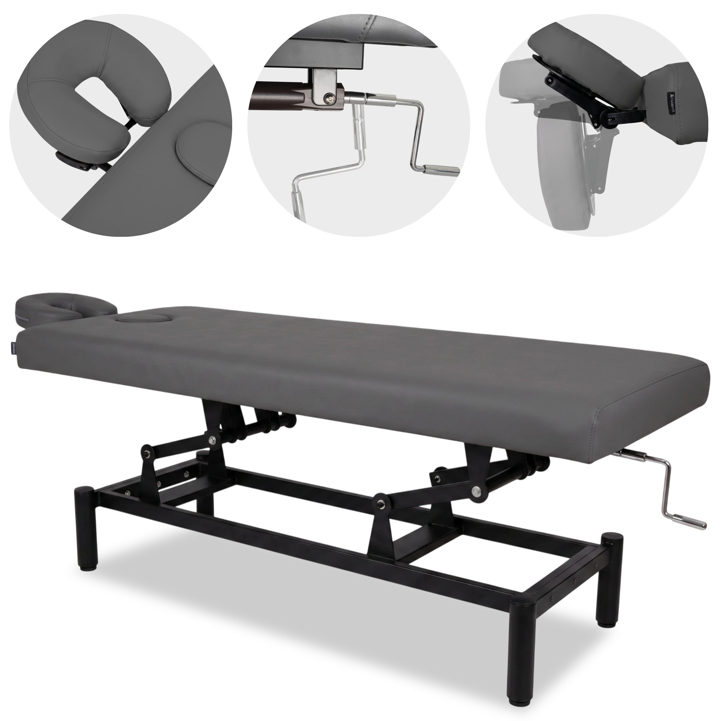 --VIGO 1 Stationary massage table with manual height adjustment - dark gray-