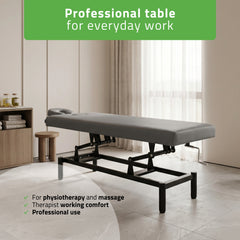 -1-VIGO 1 Stationary massage table with manual height adjustment - dark gray-1