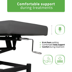 -3-VIGO 1 Stationary massage table with manual height adjustment - dark gray-3