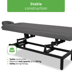 -4-VIGO 1 Stationary massage table with manual height adjustment - dark gray-4