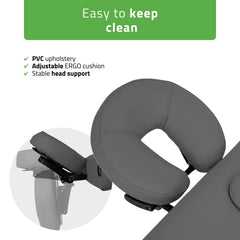 -5-VIGO 1 Stationary massage table with manual height adjustment - dark gray-5