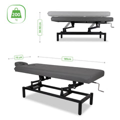 -6-VIGO 1 Stationary massage table with manual height adjustment - dark gray-6
