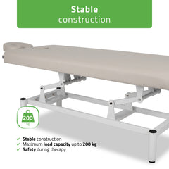 -4-VIGO 1 Stationary massage table with manual height adjustment - light gray-4