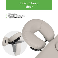 -5-VIGO 1 Stationary massage table with manual height adjustment - light gray-5