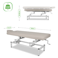 -6-VIGO 1 Stationary massage table with manual height adjustment - light gray-6