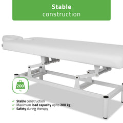 -4-VIGO 1 Stationary massage table with manual height adjustment - white-4