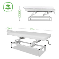 -6-VIGO 1 Stationary massage table with manual height adjustment - white-6