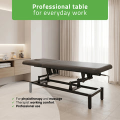 -1-VIGO 2 Stationary massage table with adjustable backrest - dark gray-1